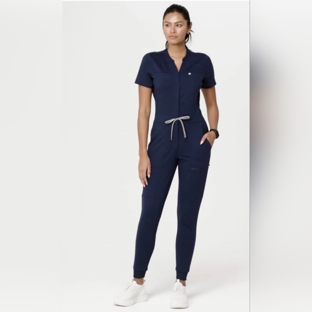 Fabletics Navy Jumpsuit, size Medium - image 1